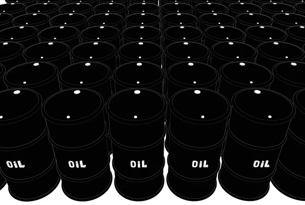 Group of barrels of oil — Stock Photo, Image