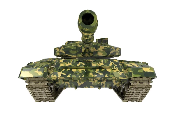 Battle Tank in de buurt van geïsoleerde — Stockfoto