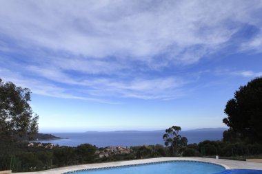 Le Lavandou, yüzme havuzunda Fransız riviera, Fransa