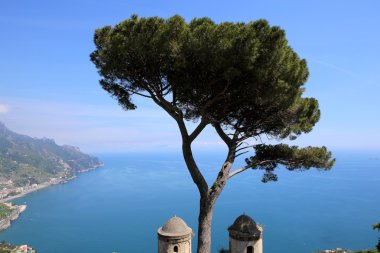 Kıyı şeridi Ravello, Amalfi coast, İtalya