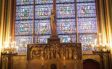 iç Notre Dame Katedrali, Paris, Fransa