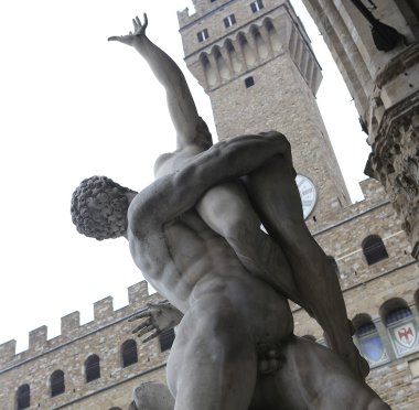Heykeller, piazza della signoria, Florence, İtalya
