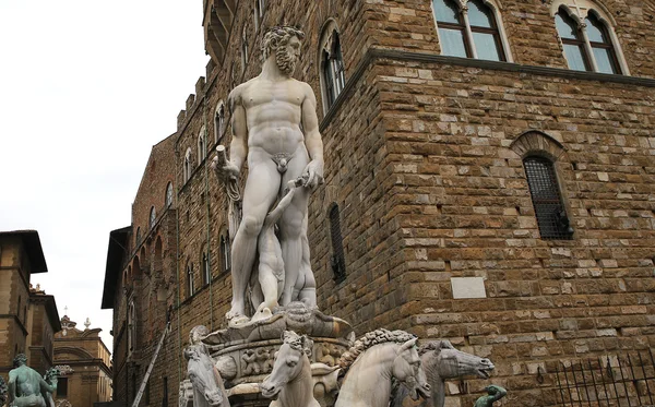 Figury na piazza della signoria, Florencja, Włochy — Zdjęcie stockowe