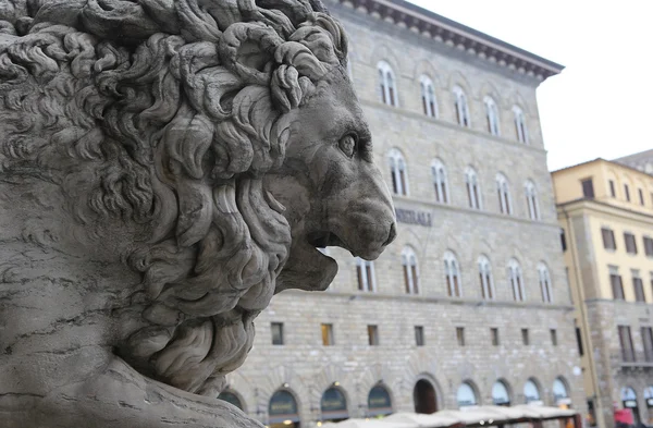 Standbeelden in piazza della signoria, Florence, Italië — Stockfoto