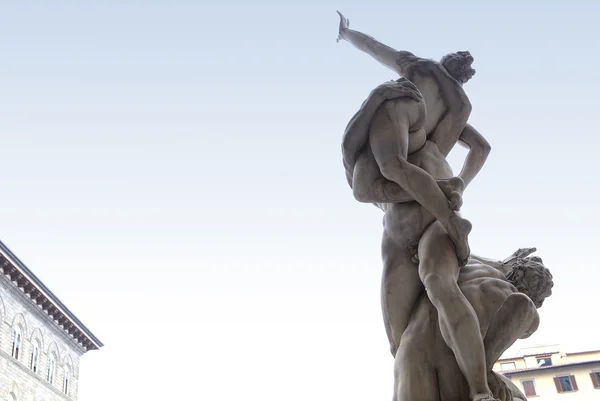 Standbeelden in piazza della signoria, Florence, Italië — Stockfoto