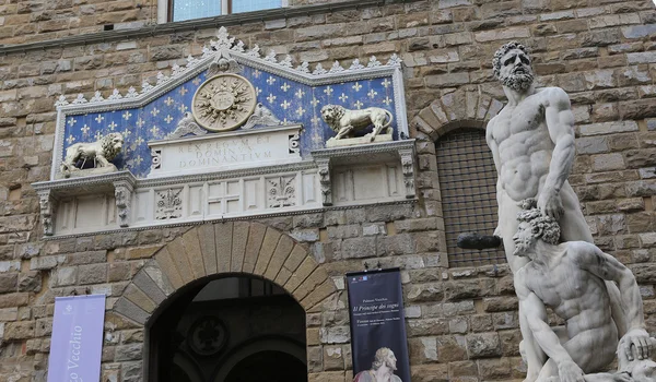 Statyer i piazza della signoria, Florens, Italien — Stockfoto