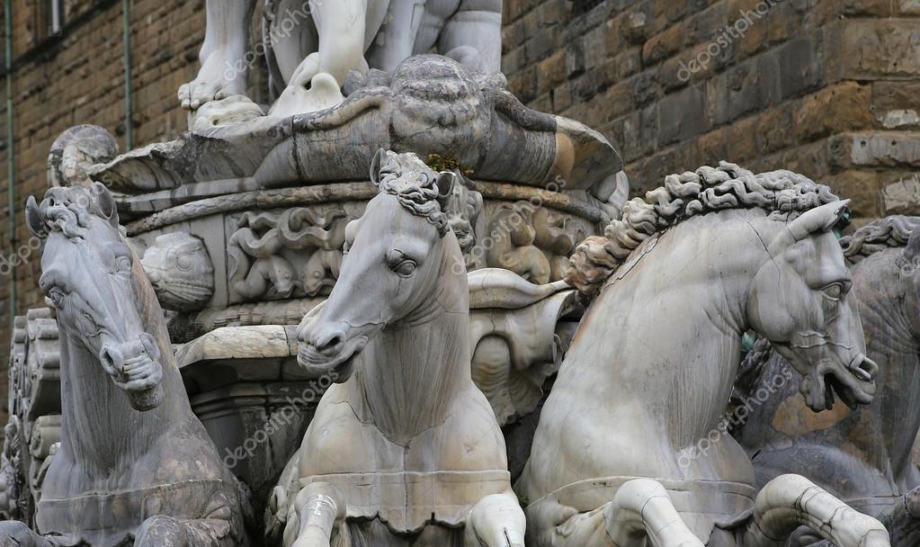 Statues in piazza della signoria, Florence, Italy Stock Editorial