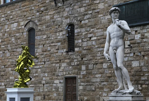 Статуи на площади Синьории, Флоренция, Италия — стоковое фото