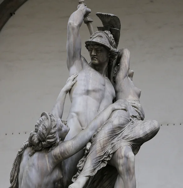 Sochy v piazza della signoria, Florencie, Itálie — Stock fotografie