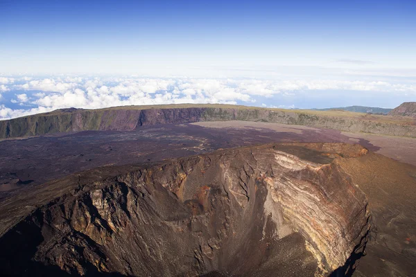 Piton de la Fournaise vulkán, Reunion-sziget, Franciaország — Stock Fotó