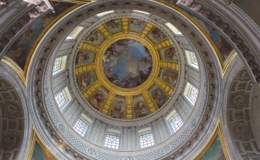 iç mekanlar ve ayrıntıları ile Hotel des Invalides, Paris, Fransa
