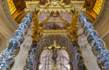 iç mekanlar ve ayrıntıları ile Hotel des Invalides, Paris, Fransa
