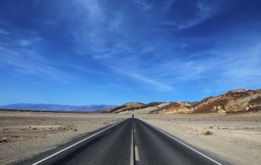 yol çizgileri Ölüm Vadisi, Kaliforniya, ABD