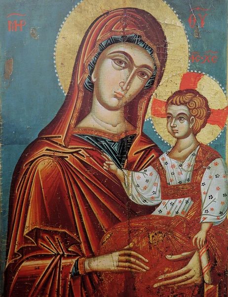 Chrześcijańskie Bizancjum ikona w kościele annuciation, Bejrut, Liban — Zdjęcie stockowe