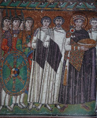 Mozaik Basilica of San Vitale, Ravenna, İtalya