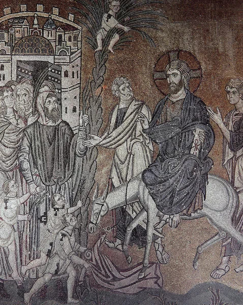 Mozaic bizantin în bazilica Hagia Sophia, Istanbul — Fotografie, imagine de stoc