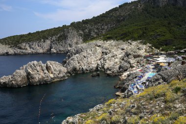 Capri Adası, Capri, İtalya'nın kıyı şeridi