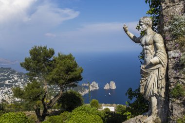 Capri Adası, Capri, İtalya'nın kıyı şeridi