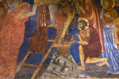 iç mekanlar ve Ayrıntılar Siena katedralinin, Siena, İtalya