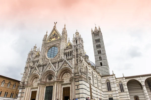 Exteriors and details of Siena cathedral, Siena, Italy — Stock Photo, Image