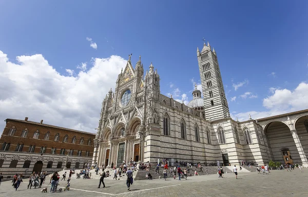 Exteriors and details of Siena cathedral, Siena, Italy — Stock Photo, Image