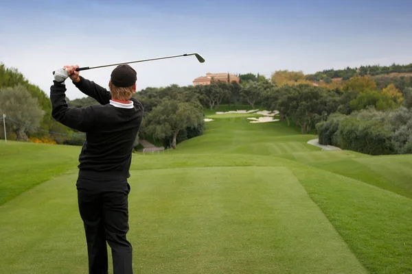 Golfsving i valderrama — Stockfoto