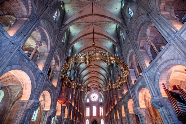 Reims Franciaország Szeptember 2015 Interiors Architectural Details Saint Remi Basilica — Stock Fotó