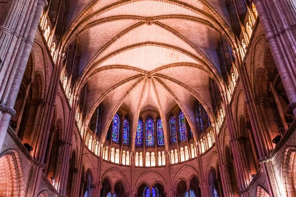 Reims France September 2015 Interiør Arkitektoniske Detaljer Saint Remi Basilikaen - Stock-foto