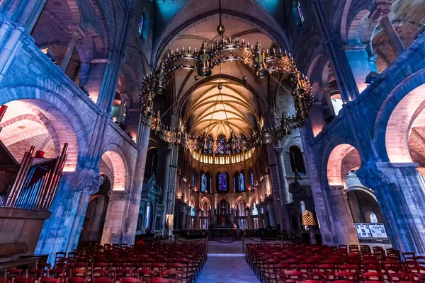 Reims France September 2015 Interiors Architectural Details Saint Remi Basilica — стоковое фото