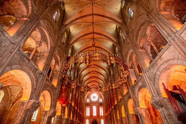 Reims Franciaország Szeptember 2015 Interiors Architectural Details Saint Remi Basilica — Stock Fotó