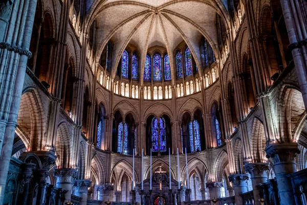 Reims França Setembro 2015 Interiores Detalhes Arquitetônicos Basílica Saint Remi — Fotografia de Stock