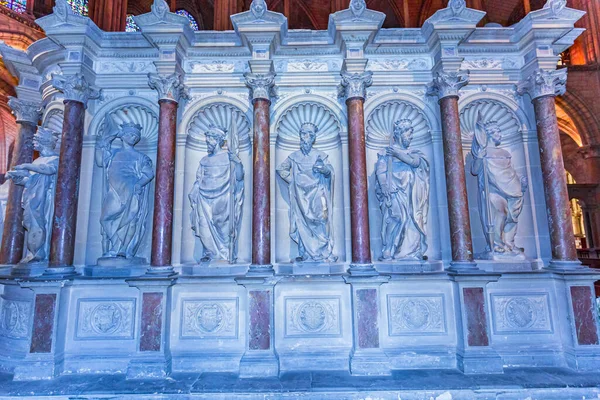 Reims Francie Září 2015 Interiéry Architektonické Detaily Baziliky Saint Remi — Stock fotografie