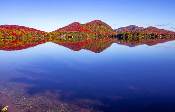 Widok Lac Superieur Laurentides Mont Tremblant Quebec Kanada — Zdjęcie stockowe