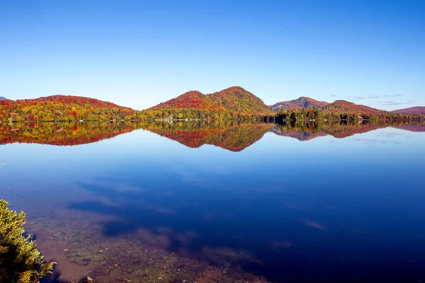 Pohled Lac Superieur Laurentides Mont Tremblant Quebec Kanada — Stock fotografie