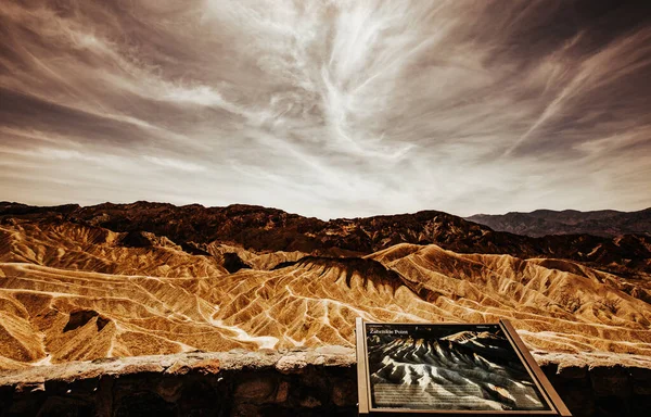 Death Valley National Park United States Апреля 2015 Года Zabriskie — стоковое фото