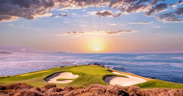 Zicht Pebble Beach Golfbaan Hole Monterey California Verenigde Staten — Stockfoto
