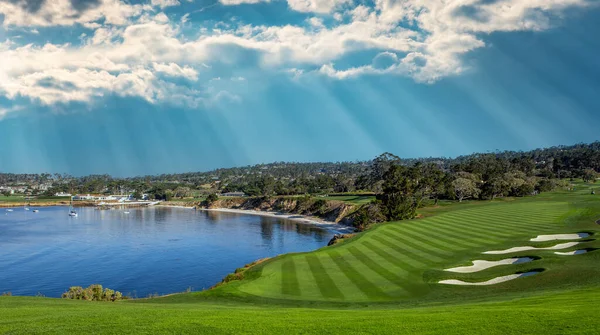 View Pebble Beach Golf Course Hole Monterey California Usa —  Fotos de Stock