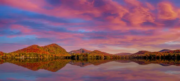 Vue Lac Supérieur Laurentides Mont Tremblant Québec Canada — Photo