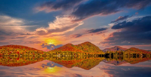 Vue Lac Supérieur Laurentides Mont Tremblant Québec Canada — Photo