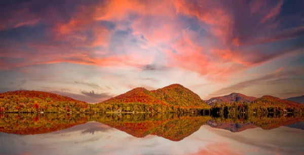 Över Lac Superieur Laurentides Mont Tremblant Quebec Kanada — Stockfoto