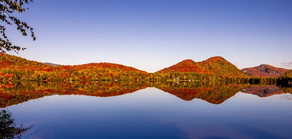 Pohled Lac Superieur Laurentides Mont Tremblant Quebec Kanada — Stock fotografie