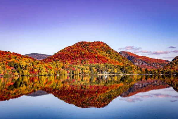 Widok Lac Superieur Laurentides Mont Tremblant Quebec Kanada — Zdjęcie stockowe