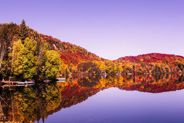 Vista Lac Superieur Laurentides Mont Tremblant Quebec Canadá — Fotografia de Stock