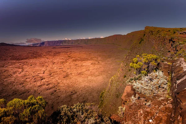 Wulkan Piton Fournaise Wyspa Reunion Ocean Indyjski Francja — Zdjęcie stockowe