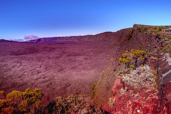 Vulcano Piton Fournaise Isola Della Riunione Oceano Indiano Francia — Foto Stock