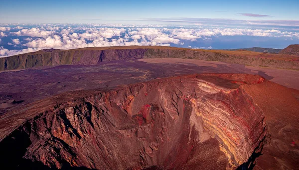 Vulcano Piton Fournaise Isola Della Riunione Oceano Indiano Francia — Foto Stock