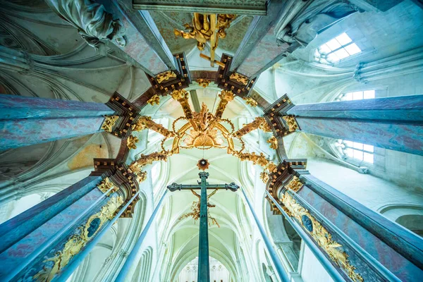 Fecamp França Agosto Interiores Detalhes Arquitetônicos Igreja Abbatiale Trinite Fecamp — Fotografia de Stock
