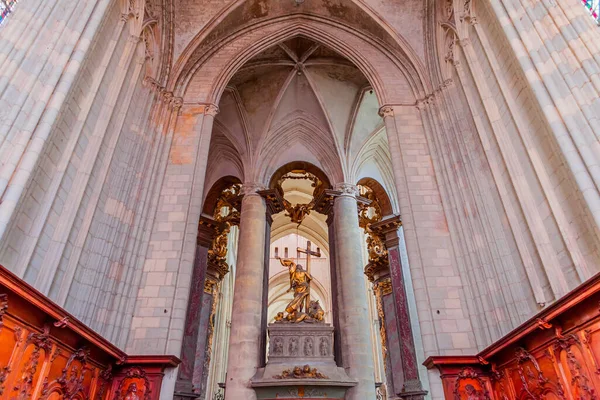 Fecamp France August Interiors Architectural Details Church Abbatiale Trinite Fecamp — стоковое фото