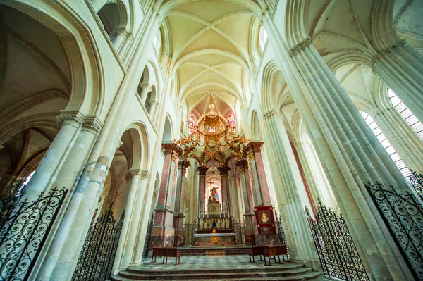 Fecamp Frankrike August Interiörer Och Arkitektoniska Detaljer Kyrkan Abbatiale Trinite — Stockfoto