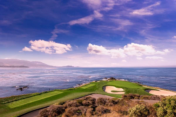 Utsikt Över Pebble Beach Golfbana Hål Monterey Kalifornien Usa — Stockfoto